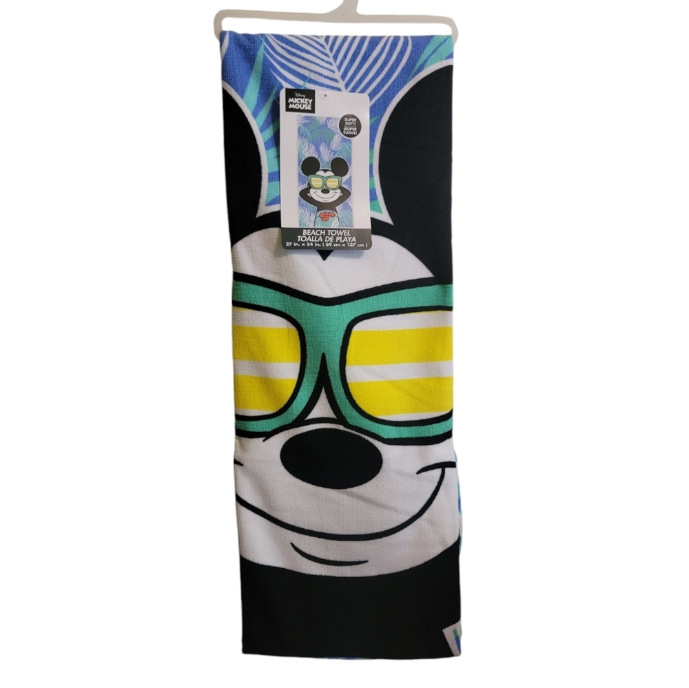 Disney Mickey Mouse Super Soft Absorbent Fade Resistant Beach Towel 27" x 54"